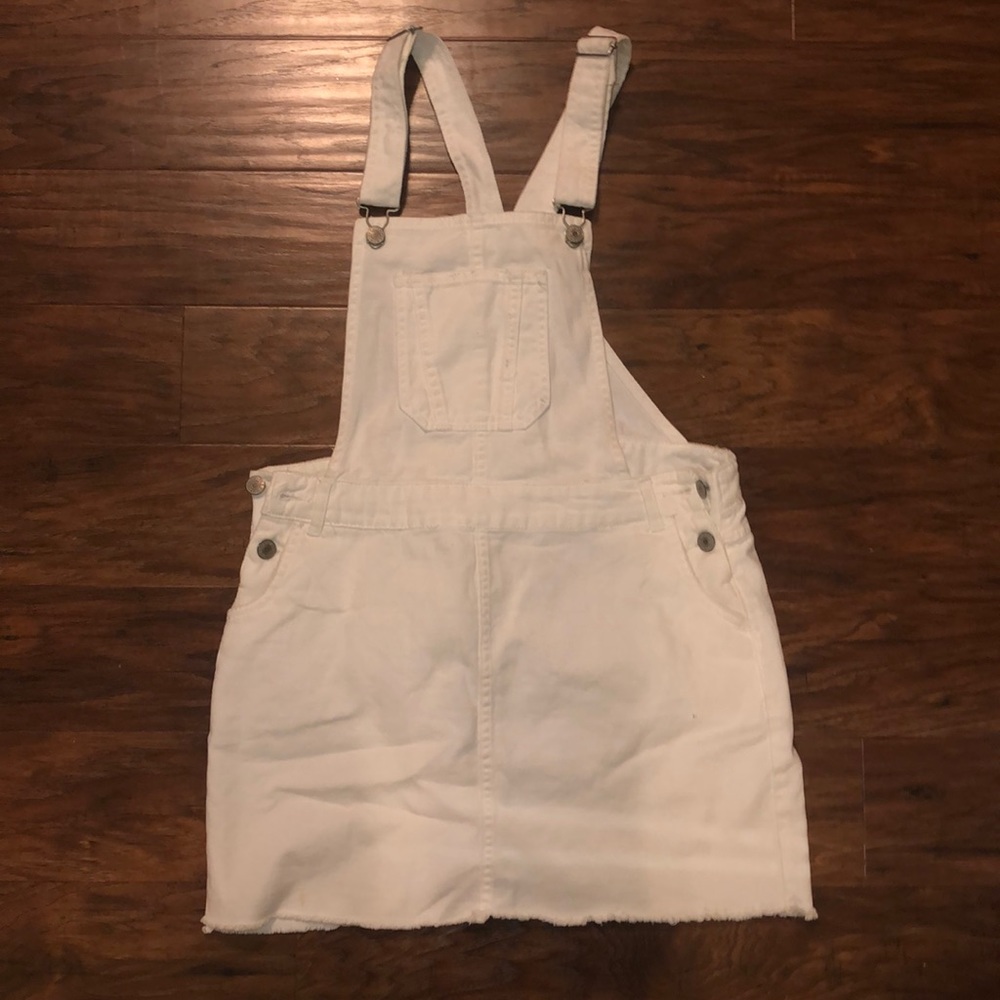 Love Tree White Jean Overall Skirt